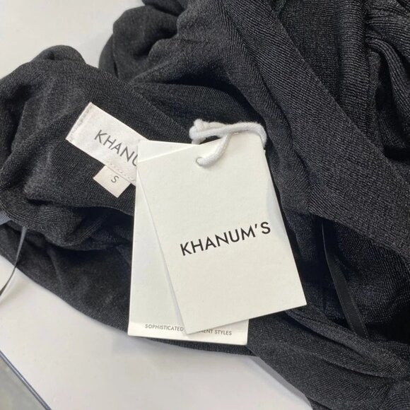 Khanum’s Women’s Sleeveless High-Slit Jersey Knit Long Dress – Black – Size S - Picture 11 of 11